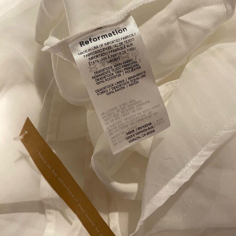 NEW Reformation Mayme Midi Dress in Ivory Size 4 - Picture 7 of 9